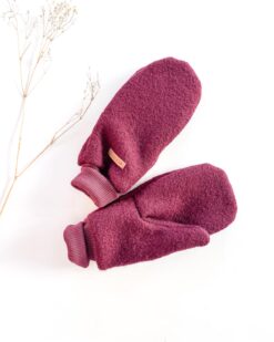 Sofortkauf: Damen Wollwalk-Handschuhe Beere - ungefüttert