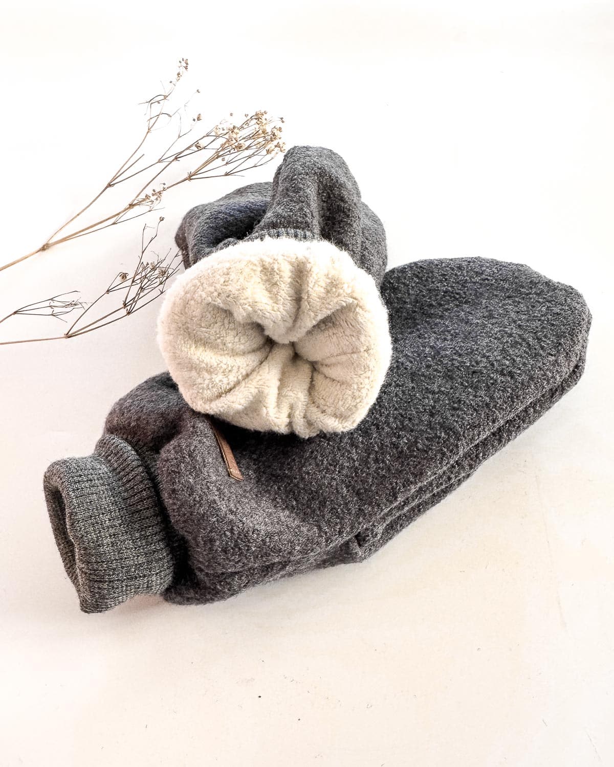 Sofortkauf: Damen Merinowalk-Handschuhe Graphit - creme gefüttert – Bild 2