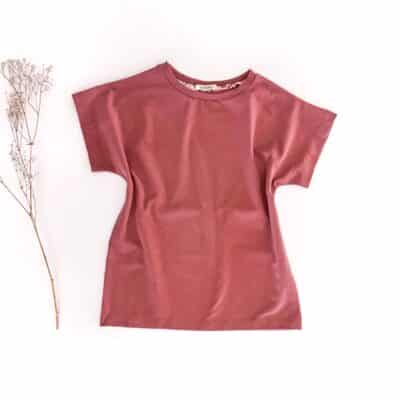 Sofortkauf: T-Shirt aus Bio-Baumwolljersey Altrosa, Gr. 110/116