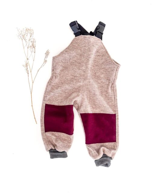 Sofortkauf: Walk-Latzhose Sand Meliert mit Knie-Verstärkung, Gr. 92/98