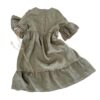 Sofortkauf: Mädchen Volantkleid aus Leinen in Olive, Gr. 140/146