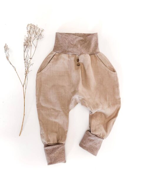 Sofortkauf: Leinen Knickerbocker in Sand, Gr. 110/116