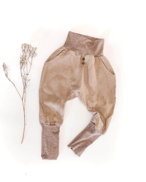 Sofortkauf: Leinen Knickerbocker in Sand, Gr. 110/116 – Bild 4