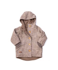Sofortkauf: Walkjacke mit Holzknöpfen in Sand Meliert, Gr. 104/110