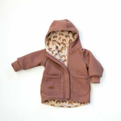 Sofortkauf: Walkjacke in Altrosa mit Reißverschluss und Taschen, Gr. 74/80