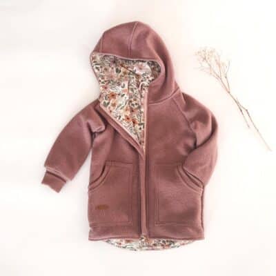 Sofortkauf: Walkjacke in Altrosa mit Reißverschluss und Taschen, Gr. 104/110