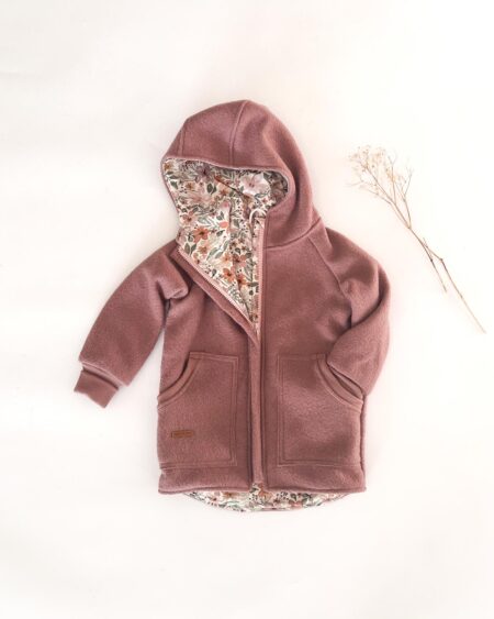 Sofortkauf: Walkjacke in Altrosa mit Reißverschluss und Taschen, Gr. 104/110