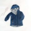 Sofortkauf: Walkjacke in Rauchblau mit Reißverschluss und Taschen, Gr. 98/104