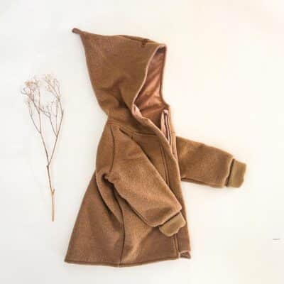 Sofortkauf: Walkjacke Camel mit Reißverschluss, Gr. 80/86