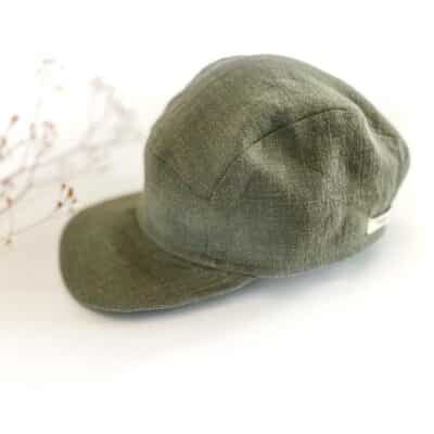 Sofortkauf: Kinder Cap aus Leinen in Olive, Gr. 52-54