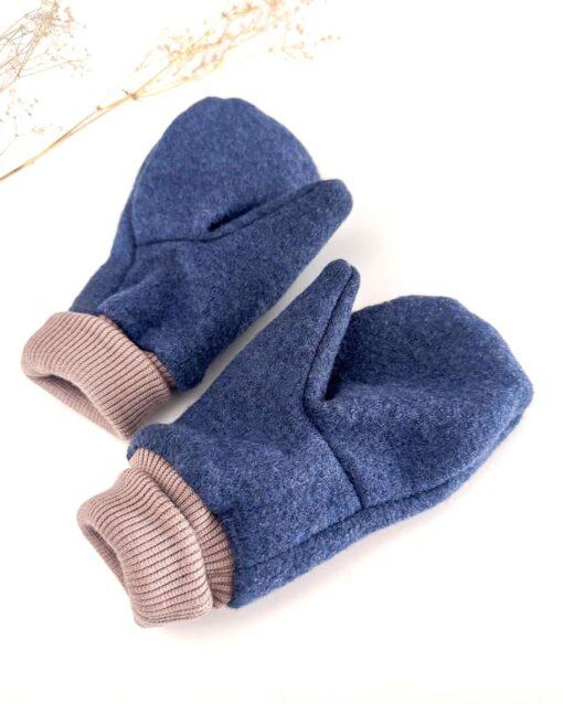 Sofortkauf: ungefütterte Handschuhe Merinowalk in Jeansblau, Gr. 4 (7-8 Jahre) – Bild 2