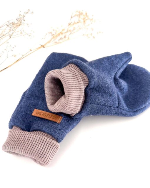 Sofortkauf: ungefütterte Handschuhe Merinowalk in Jeansblau, Gr. 4 (7-8 Jahre) – Bild 3