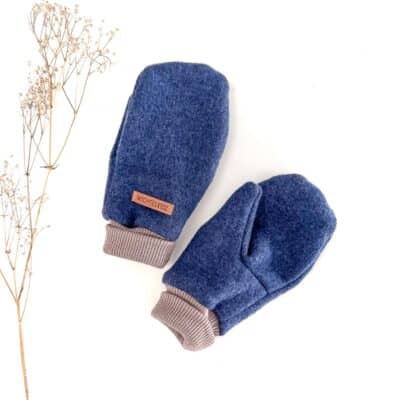 Sofortkauf: ungefütterte Handschuhe Merinowalk in Jeansblau, Gr. 4 (7-8 Jahre)