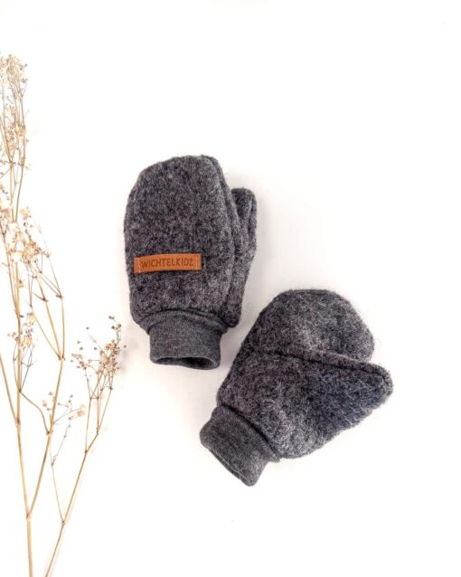Sofortkauf: Wollwalk Handschuhe in Anthrazit, ungefüttert, Gr. 1 (1-2 Jahre)