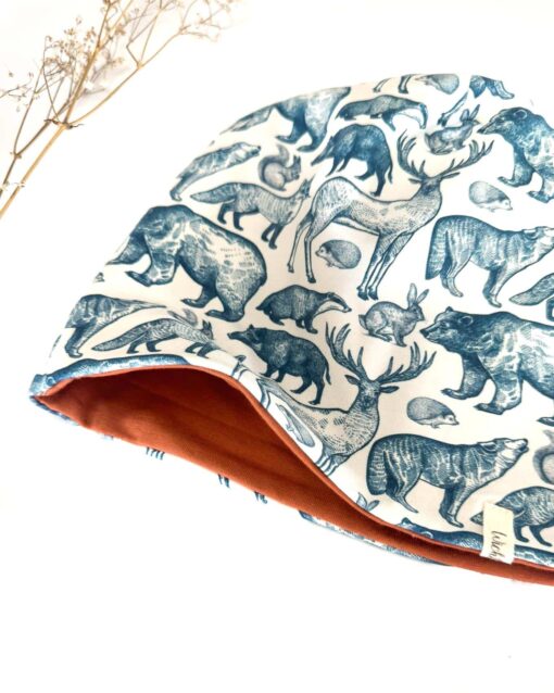 Sofortkauf: Wende-Beanie Rost/ Woodland, Gr. 52-54 – Bild 2