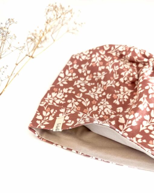 Sofortkauf: Wende-Beanie Sand/ Rosewood, Gr. 48-50 – Bild 2