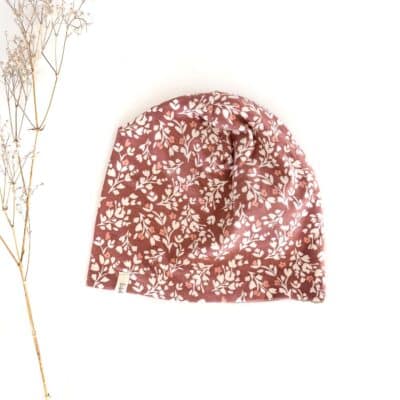 Sofortkauf: Wende-Beanie Sand/ Rosewood, Gr. 48-50