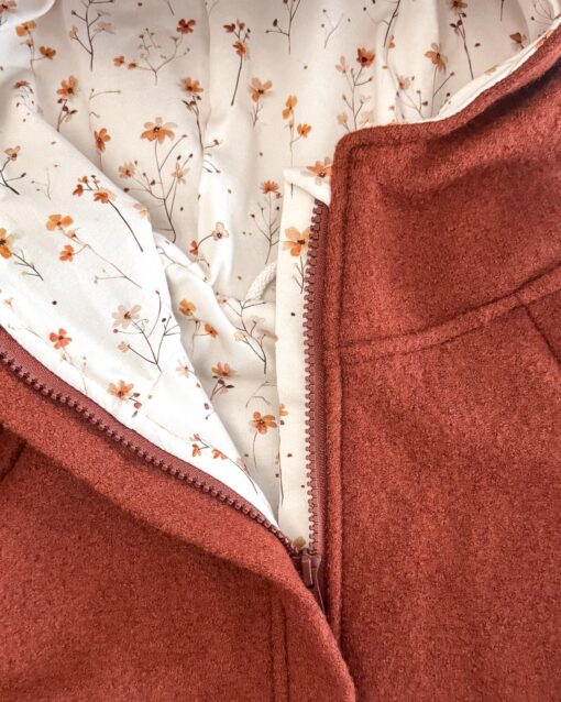 Sofortkauf: Walkjacke Rost mit Reißverschluss und Taschen, Gr. 98/104 – Bild 2
