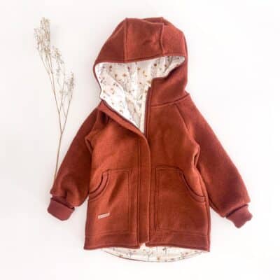 Sofortkauf: Walkjacke Rost mit Reißverschluss und Taschen, Gr. 98/104