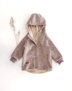 Sofortkauf: Walkjacke Sand Meliert mit Reißverschluss und Wolljersey-Futter, Gr. 98/104