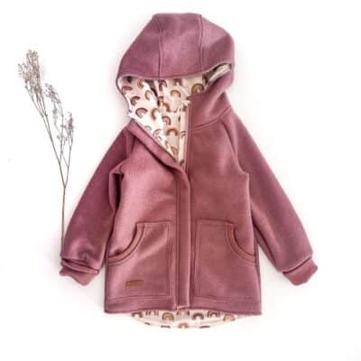 Sofortkauf: Walkjacke in Altrosa mit Reißverschluss und Taschen, Gr. 110/116