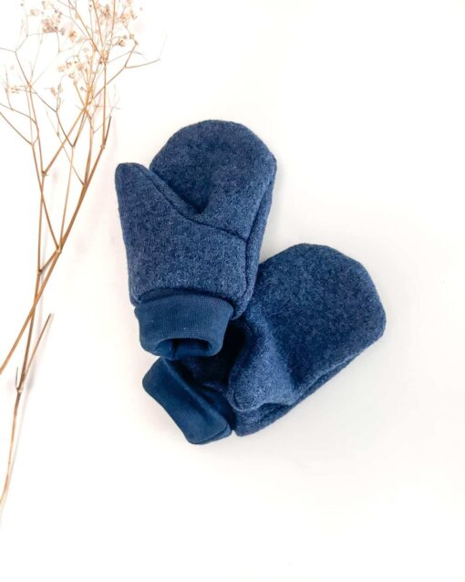 Sofortkauf: ungefütterte Handschuhe Merinowalk in Jeansblau, Gr. 1 (1-2 Jahre)