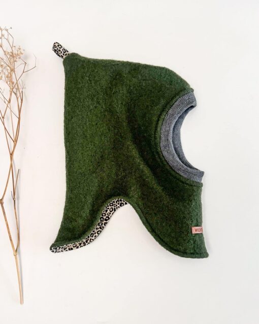 Sofortkauf: Wollwalk Schlupfmütze Tanne/Leoprint, Gr. 42-44 – Bild 2