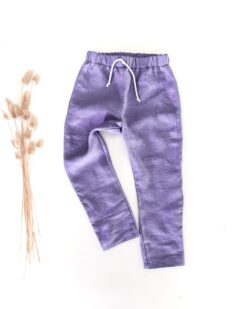 Sofortkauf: Leinenhose in Lavendel mit Kordel, Gr. 86/92
