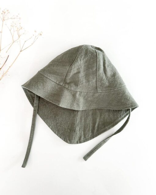 Sofortkauf: Leinen Sonnenhut in Olive, verschiedene Größen – Bild 3