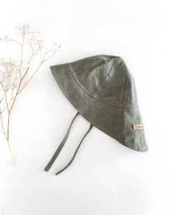 Sofortkauf: Leinen Sonnenhut in Olive, verschiedene Größen