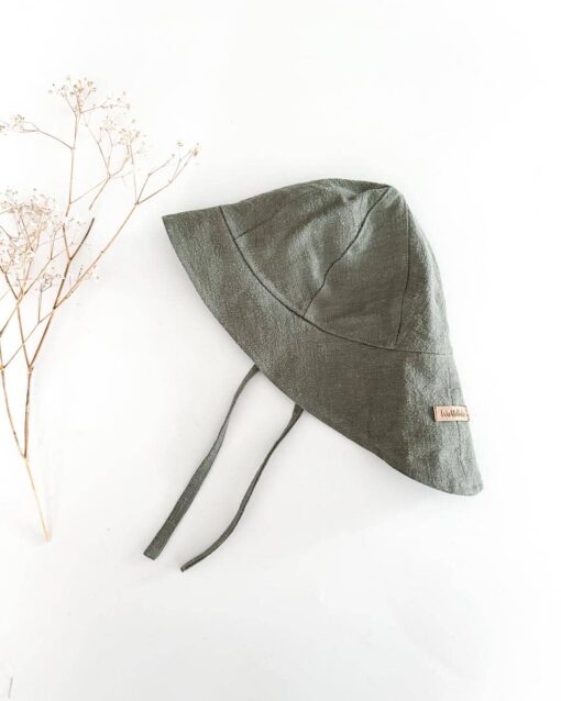 Sofortkauf: Leinen Sonnenhut in Olive, verschiedene Größen