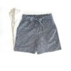 Sofortkauf: Damen Leinen Paperbag Shorts mit Schleife in Blau Gestreift, Gr. M (38/40)