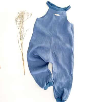 Sofortkauf: Leinen Jumper in Jeansblau, Gr. 86/92