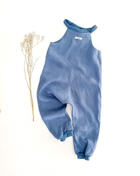 Sofortkauf: Leinen Jumper in Jeansblau, Gr. 80/86