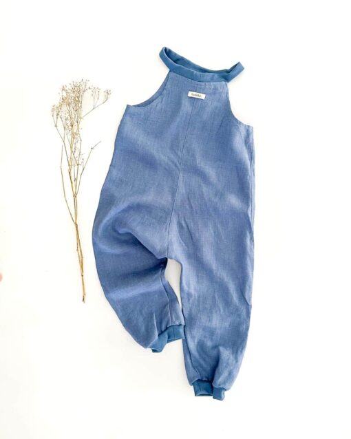 Sofortkauf: Leinen Jumper in Jeansblau, Gr. 86/92