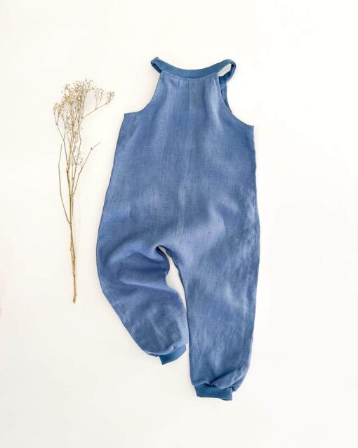 Sofortkauf: Leinen Jumper in Jeansblau, Gr. 86/92 – Bild 2