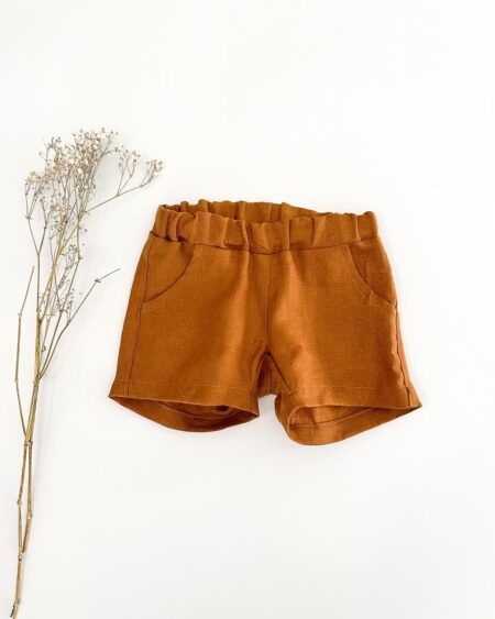 Sofortkauf: Leinen Shorts in Zimt, Gr. 74/80