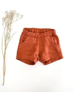 Sofortkauf: Leinen Shorts in Rost, Gr. 74/80
