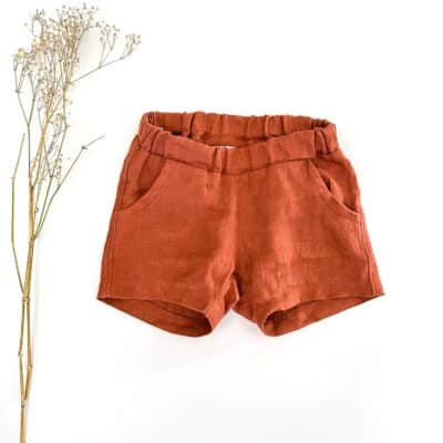 Sofortkauf: Leinen Shorts in Rost, Gr. 74/80