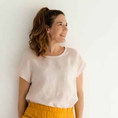 Sofortkauf: Leinen Shirt für Damen in Wollweiß, Gr. S (34/36)