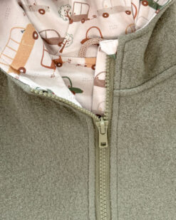 Alternative view of Sofortkauf: Merino-Walkweste mit Reißverschluss in Salbei/Chasing Cars, Gr. 80/86