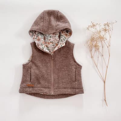 Sofortkauf: Walkweste mit Reißverschluss in Schlamm/Bloomery, Gr. 74/80