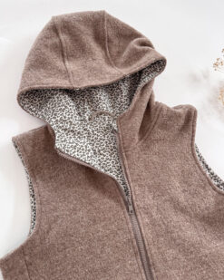 Alternative view of Sofortkauf: Damen Walkweste mit Reißverschluss in Schlamm/Leoprint, Gr. M (38/40)