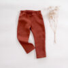Sofortkauf: Leinenhose in Rost mit Knopfleiste, Gr. 98/104