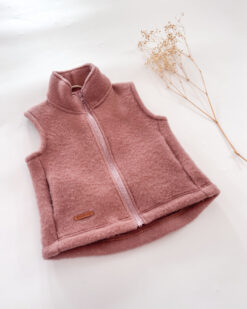 Alternative view of Sofortkauf: Kinder Wollfleeceweste mit Reißverschluss in Altrosa, Gr. 98/104