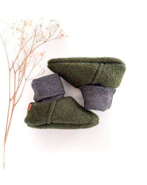Sofortkauf: gefütterte Wollwalk Schuhe in Tanne, Gr. 18-19 – Bild 2