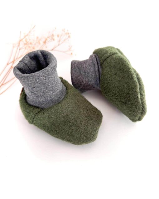 Sofortkauf: gefütterte Wollwalk Schuhe in Tanne, Gr. 18-19