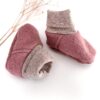 Sofortkauf: gefütterte Wollwalk Schuhe Altrosa mit Rutschstopp, Gr. 18-19