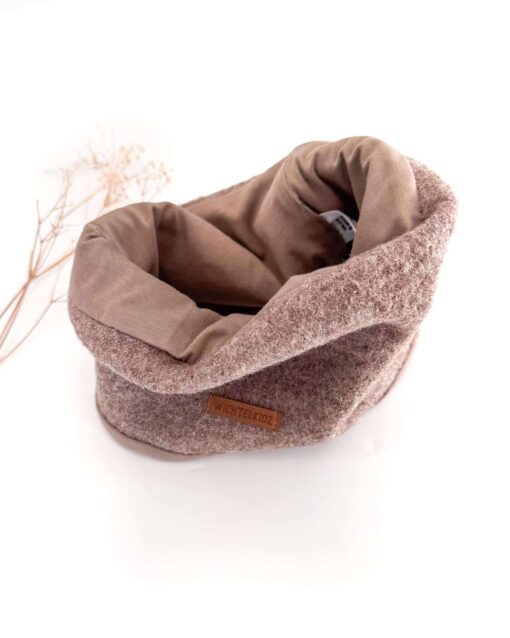 Sofortkauf: Set aus Walk-Zipfelmütze und Walkloop in Schlamm (Gr. 1-3 Jahre) – Bild 4