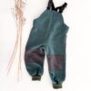 Sofortkauf: Walk-Latzhose Merino Altgrün mit Knie- und Po-Verstärkung, Gr. 92/98
